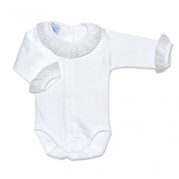 Body Bebé Cuello Batista con Puntillas Babidu – Clama Brand
