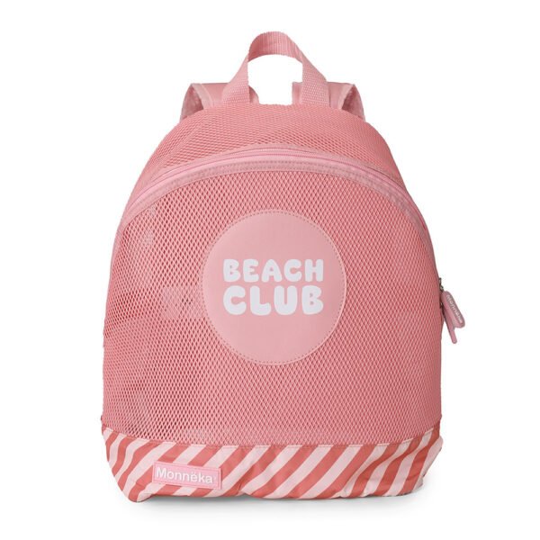 Mochila Antiarena Stripe Pink Monnëka - vista principal