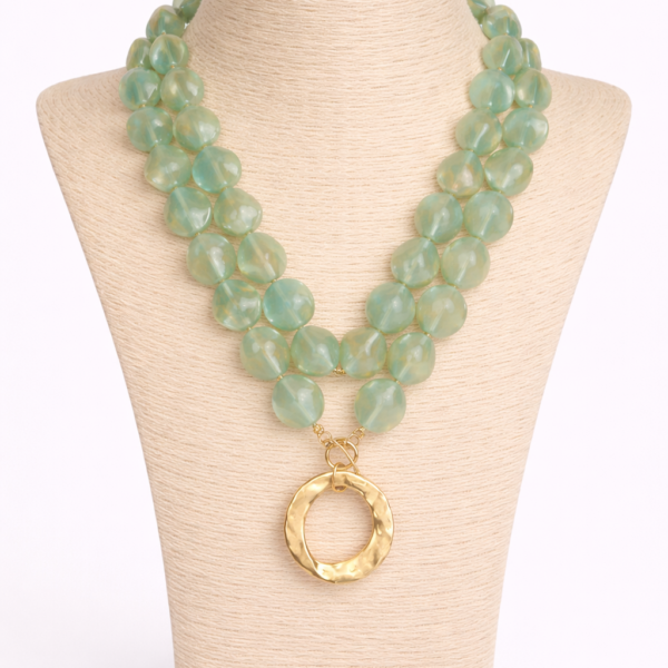 Collar Doble Green Glow Green and Pink - vista principal