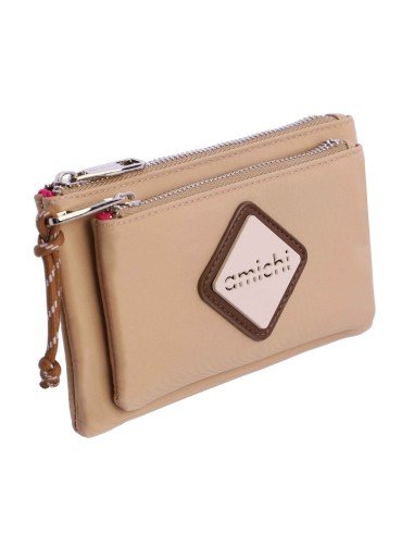 Cartera Nylon Amichi Doble Cremallera - Ligera y Organizada - vista principal