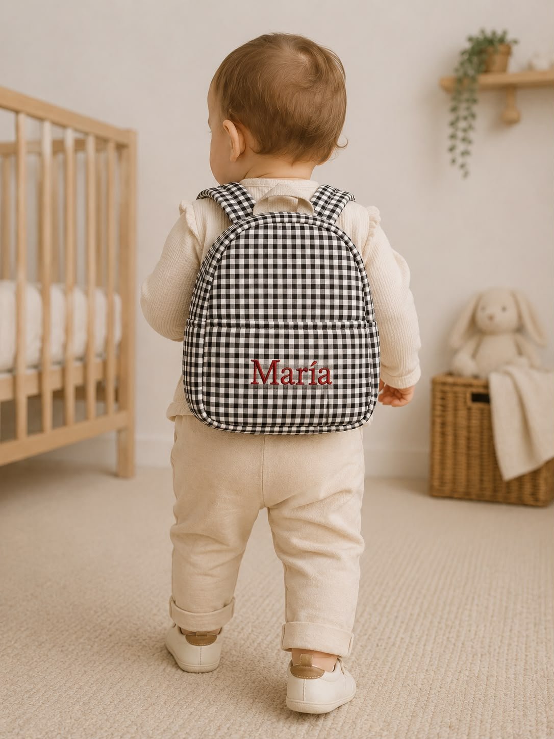 MOCHILA VICHY NOIR 4 MOCHILA VICHY NOIR - Imagen 4